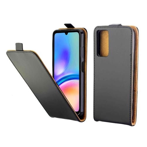 Funda para Samsung Galaxy A05S Cuero Tapa Vertical Ranura para Tarjeta (Negro)