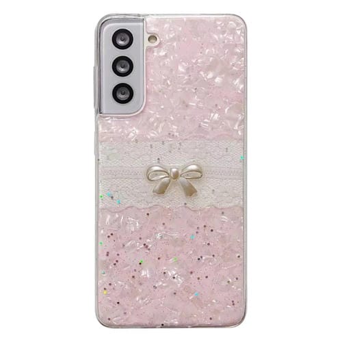 Funda Protectora para Samsung Galaxy S22+ 5G Shell Pattern Bow TPU (Rosa)