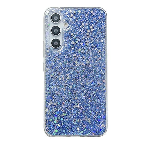 Funda para Teléfono Samsung Galaxy A34 5G Glitter Lentejuelas Epoxi TPU (Azul)