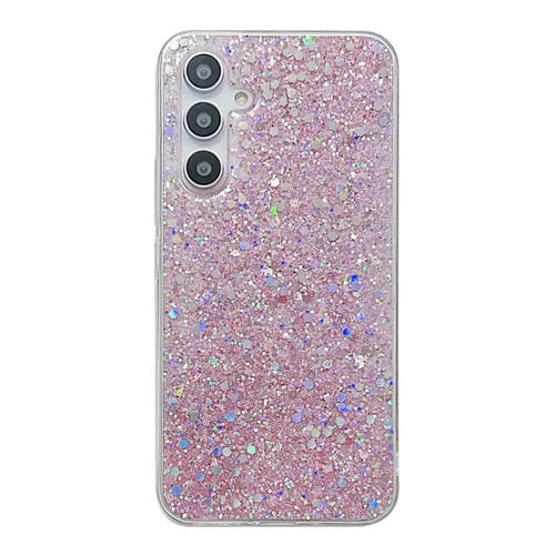 Estuche para Teléfono Samsung Galaxy A05S TPU Epoxi con Lentejuelas Brillantes (Rosa)