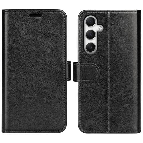 Funda de Cuero para Samsung Galaxy A35 R64 con Tapa Horizontal y Textura (Negro)