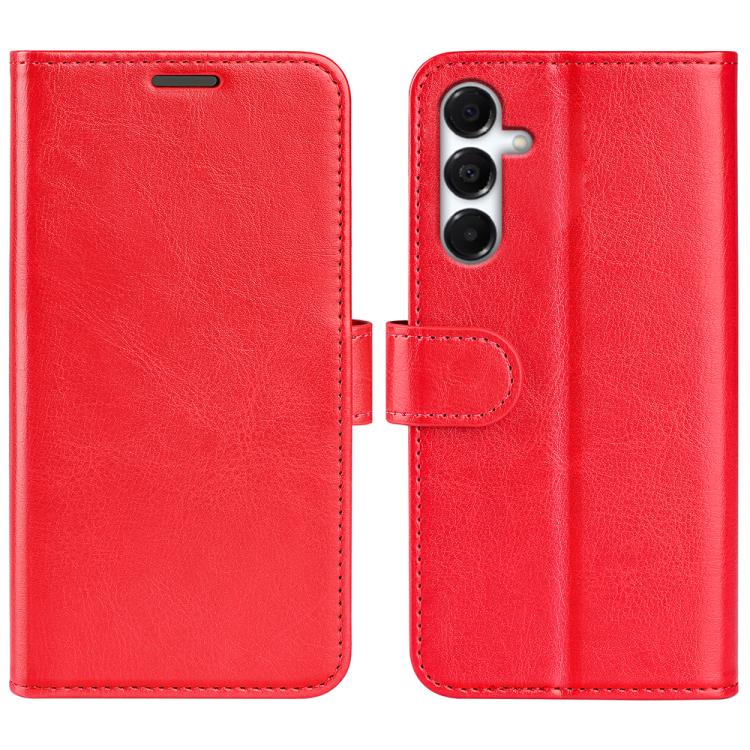 Funda de cuero con tapa horizontal y textura R64 para Samsung Galaxy A17 5G (rojo)