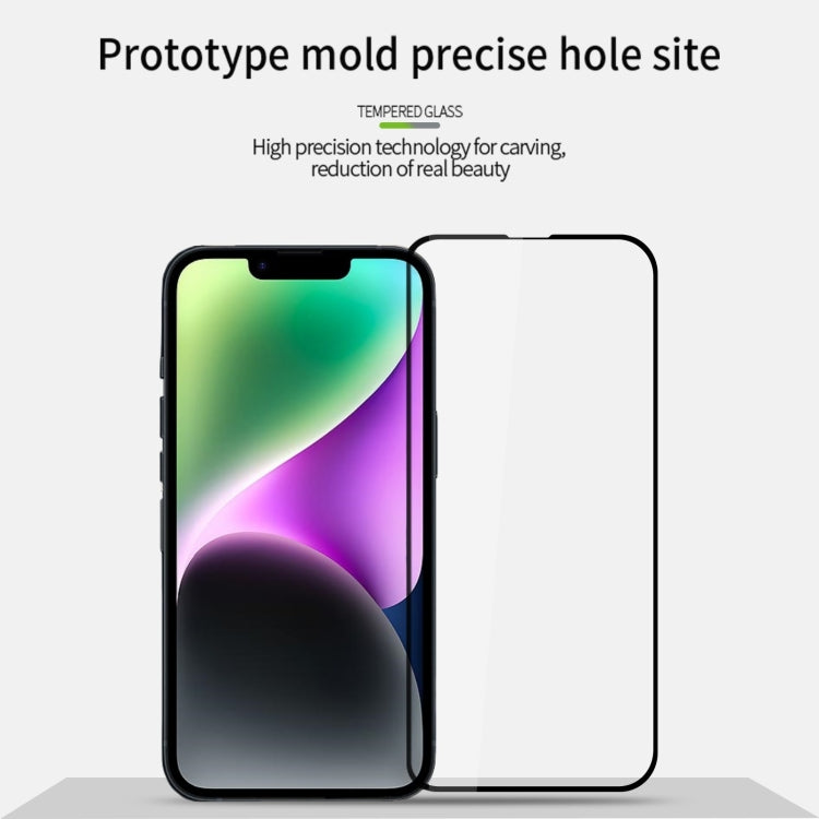 Película de Vidrio Templado Mofi 9H 2.5D para Pantalla Completa iPhone 16E (Negro)