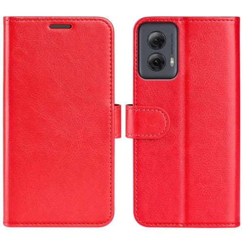 Funda de Cuero para Motorola Moto G Power 5G 2024 R64 con Tapa Horizontal y Textura (Rojo)