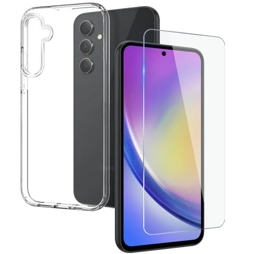 Funda para Samsung Galaxy A35 5G Northjo TPU con Película de Vidrio Templado (Transparente)