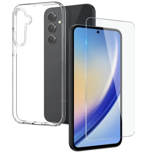 Funda para Samsung Galaxy A55 5G Northjo TPU con Película de Vidrio Templado (Transparente)