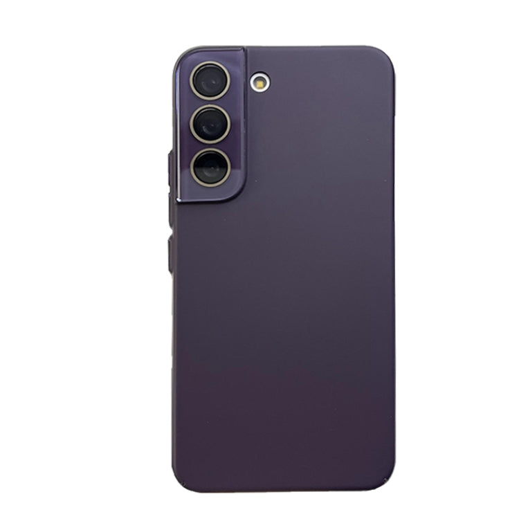 Para Samsung Galaxy S22 + 5G Leather Oil PC Estuche rígido para teléfono con todo incluido (púrpura)