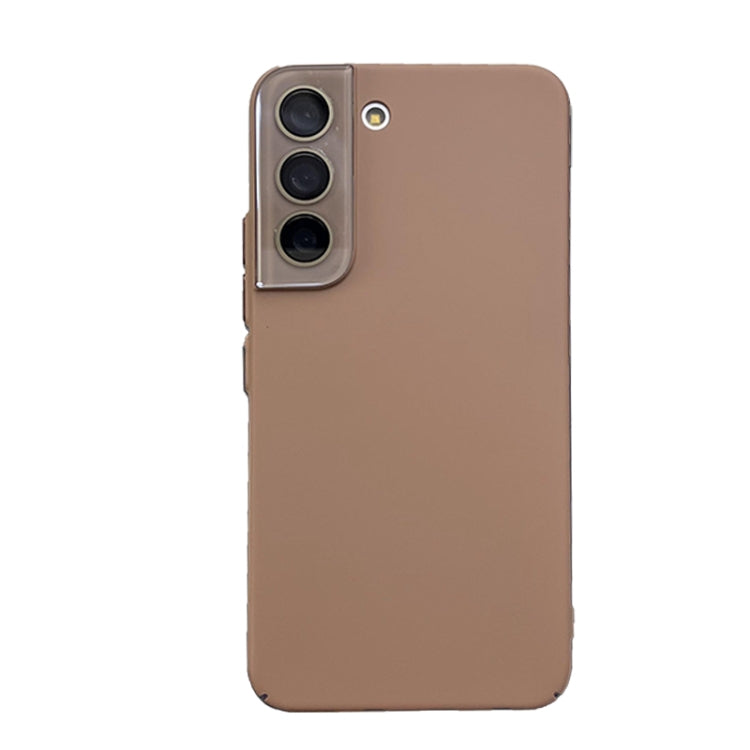 Para Samsung Galaxy S23 + 5G Leather Oil PC Estuche rígido para teléfono con todo incluido (Caqui)