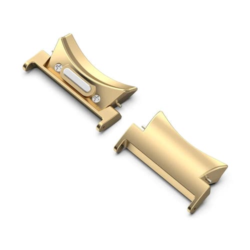 Curved Metal Band Connectors Samsung Galaxy Watch 4/4 Classic 46mm (Gold)