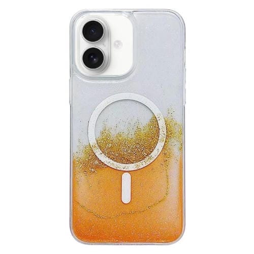 Funda híbrida TPU Magsafe para iPhone 16 (Naranja)