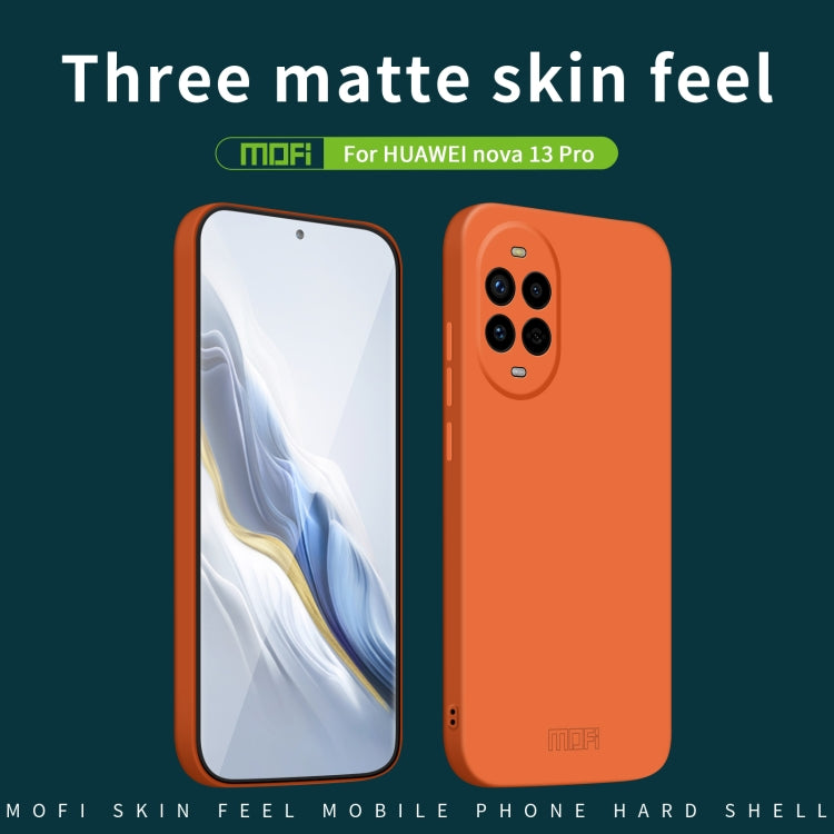 Funda para Teléfono Huawei Nova 13 Pro Mofi Qin Series con PC y Tacto Agradable (Naranja)