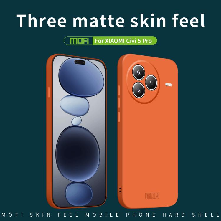 Funda de PC con diseño integral para Xiaomi Civi 5 Pro MOFI Qin Series (rosa)