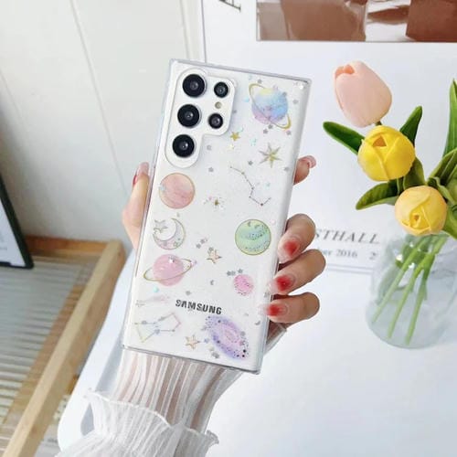 Funda para Teléfono Samsung Galaxy A15 Cosmic Star Glitter Epoxy TPU (Transparente)