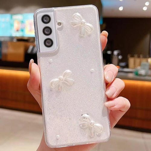 Funda para Teléfono Samsung Galaxy A24 5G Pearl Bow Glitter Epoxy TPU (Tres Nudos)