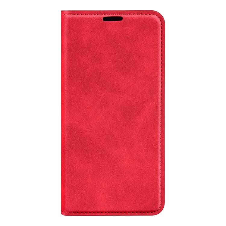 Funda de Cuero con Ventosa Magnética para OnePlus Nord 4 Retro-Skin (Roja)