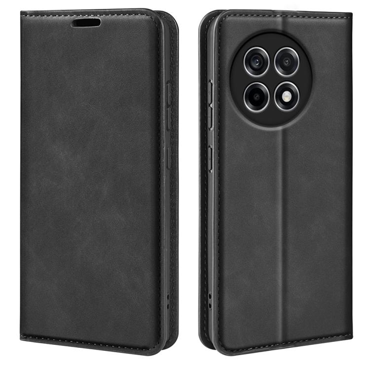 Funda de Cuero con Ventosa Magnética para OnePlus Ace 5 Pro Retro-Skin (Negra)