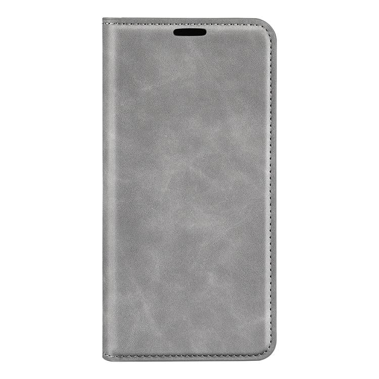 Funda de Cuero con Ventosa Magnética para OnePlus Ace 5 Pro Retro-Skin (Gris)