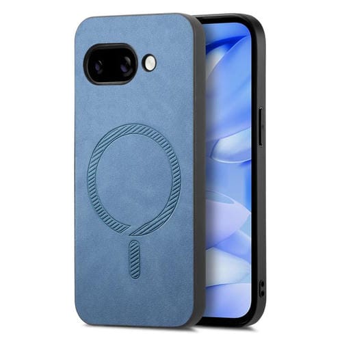 Funda para Teléfono Google Pixel 9A con Tapa Trasera de PU Magnética Magsafe (Azul)