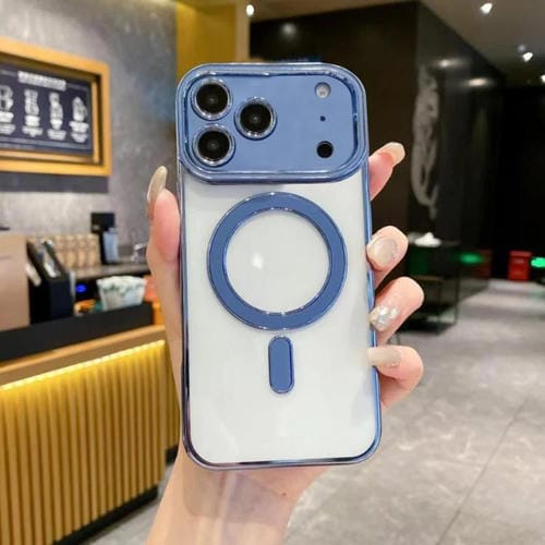 Funda de TPU Magsafe original de imitación para iPhone 17 Pro (azul)