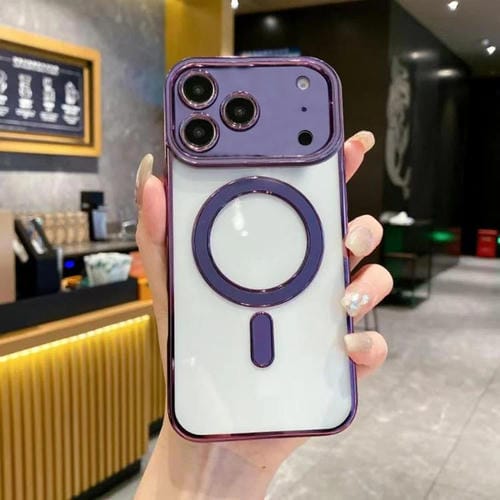 Funda de TPU Magsafe original para iPhone 17 Pro (morada)