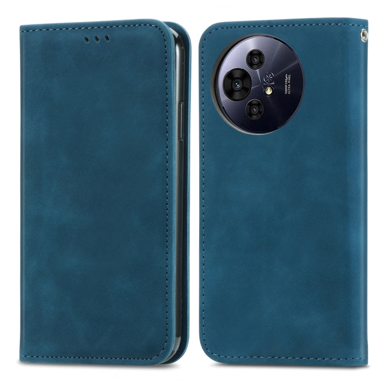 Funda de Cuero Nxtpaper para TCL 50 Pro con Tapa Magnética y Tacto Retro (Azul)