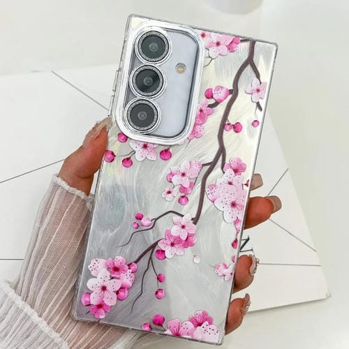 Funda TPU Samsung Galaxy A25 5G Textura Flores Plantas Galvanizadas (Flor de Ciruelo Fl6)