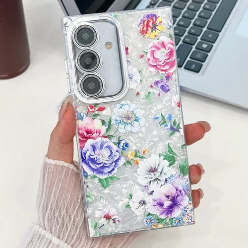 Funda TPU Samsung Galaxy A25 5G Textura Flores Plantas Galvanizadas (Peony Fl14)