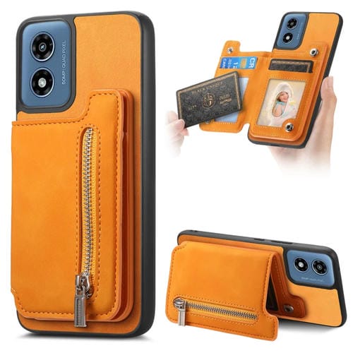Funda para Teléfono con Cremallera Magsafe Retro Motorola Moto G Power 2024 5G (Amarillo)