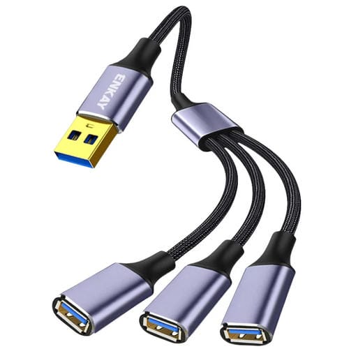 Cable de Extensión Divisor USB 2.0 a 3 USB 2.0 OTG Enkay Enk-Cb172 0,5 m
