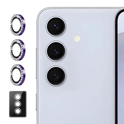 PelĂcula completa de cristal para lente de cĂĄmara con anillo de diamante individual antirreflejo Enkay Ar para Samsung Galaxy A35/A55 (Morado oscuro)