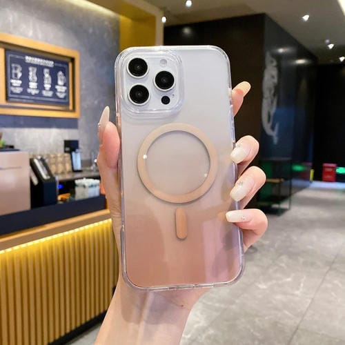 Funda para Teléfono Magsafe PC Transparente Degradado para iPhone 14 Pro (Marrón Degradado)