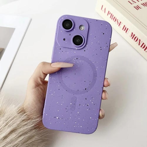 Funda para iPhone 14 Plus TPU a Prueba de Golpes Diseño Cielo Estrellado Magsafe (Morado)