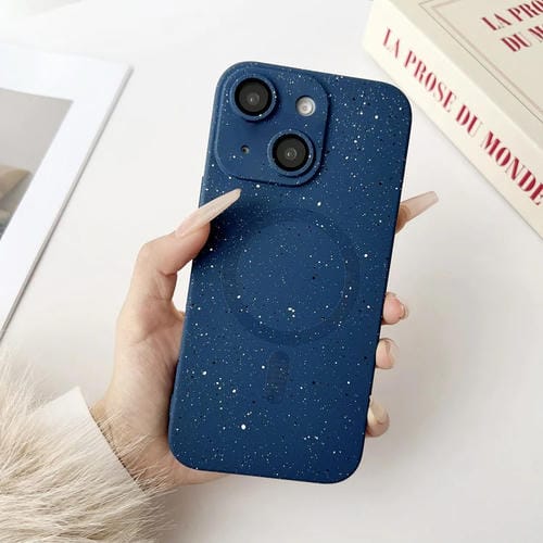 Funda para iPhone 14 Plus TPU a Prueba de Golpes Diseño Cielo Estrellado Magsafe (Azul Oscuro)