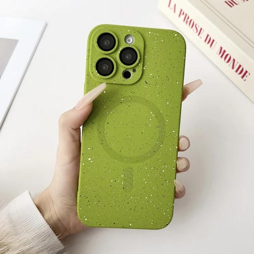 Funda para iPhone 15 Pro Starry Sky TPU a Prueba de Golpes Magsafe (Verde)