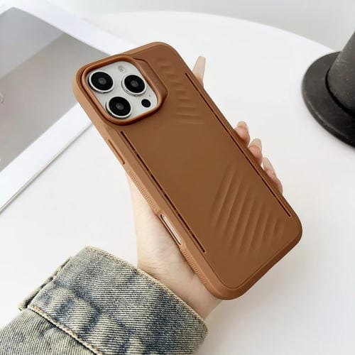 Funda TPU a Prueba de Golpes Gaer4 para iPhone 16 Pro (Marrón)
