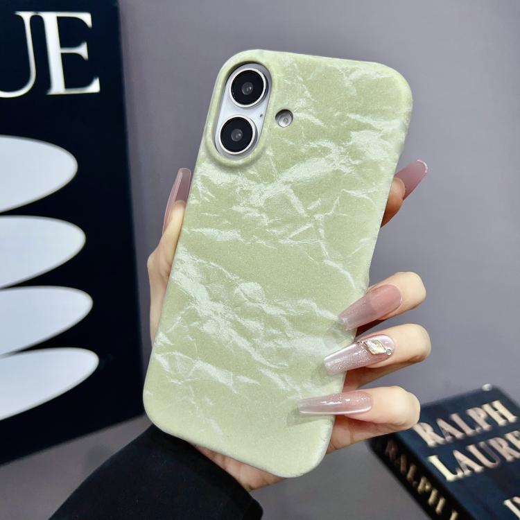 Funda de Cuero Aterciopelado con Media Cobertura para iPhone 14 Pro Max (Verde)
