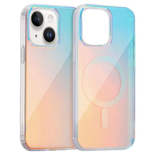 Funda para Teléfono Magsafe iPhone 15 Textura Grabada con Láser (Luz Roja)