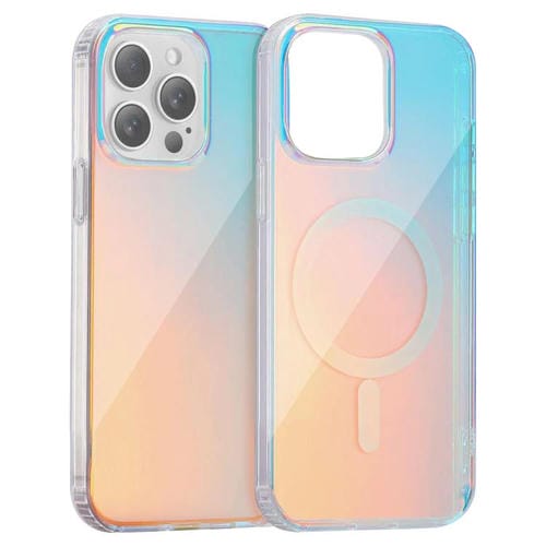 Funda para Teléfono Magsafe Apple iPhone 15 Pro Max Textura Grabada con Láser (Luz Roja)