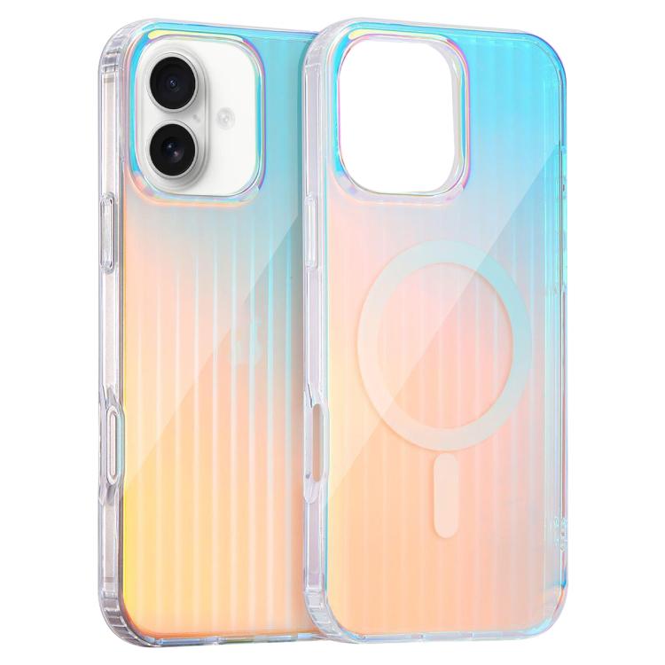 Funda para Teléfono Magsafe iPhone 16 Textura Grabada con Låser Rayas Verticales