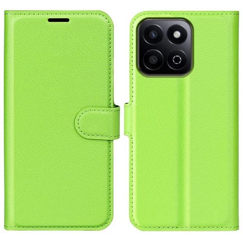 Funda de Cuero con Tapa Horizontal y Soporte para Honor 200 Smart Litchi Texture (Verde)
