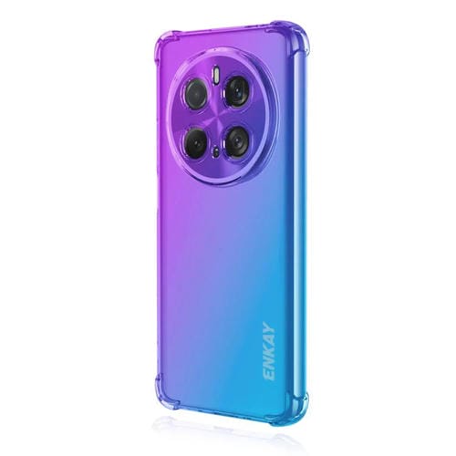 Funda TPU Enkay con Diseño Sombrero y Bolsa de Aire para Honor Magic7 Pro (Morado y Azul)