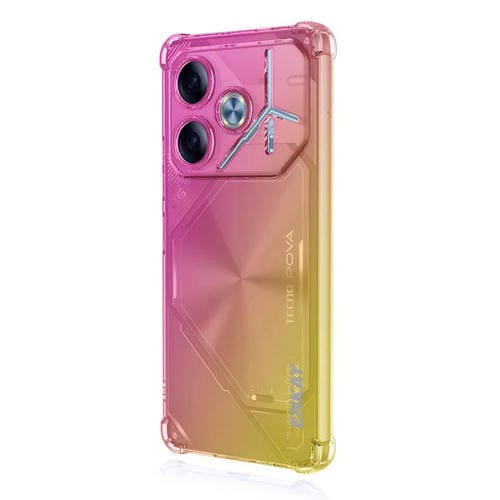 Funda para Teléfono Enkay Hat-Prince Gradient Airbag TPU para Tecno Pova 6 5G (Oro Rosa)