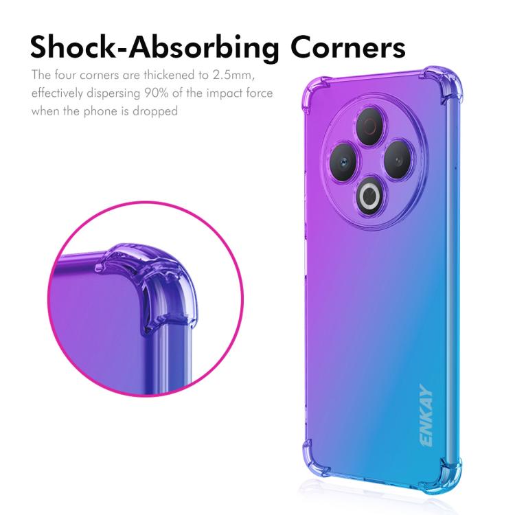 Funda TPU Enkay Hat-Prince Gradient Airbag para Tecno Spark 30 4G (Oro Rosa)