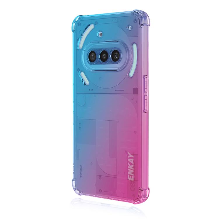 Funda TPU para Teléfono 3A Enkay Hat-Prince con Degradado y Airbag (Azul y Rosa)