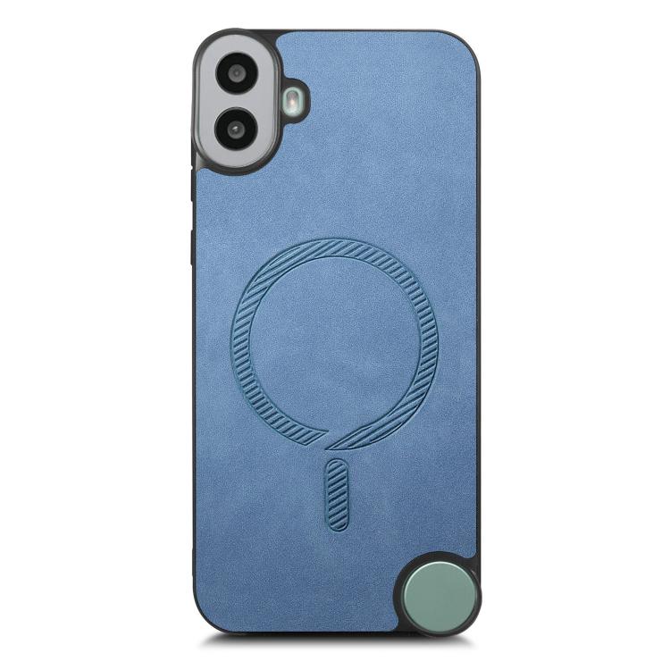 Funda Trasera Magnética de PU cmf Phone 1 Retro Magsafe (Azul)
