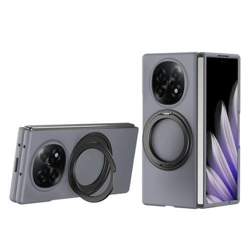 Funda a Prueba de Golpes con Soporte Giratorio Thunderbolt 360 para Oppo Find N5 (Gris)