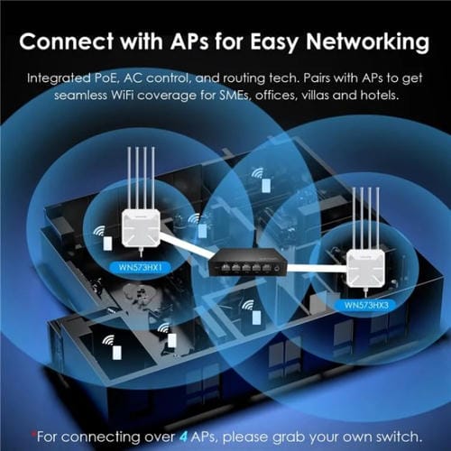 Conmutador PoE WAVLINK WN701AE IEEE 802.3AF/AT con detección automática y gestión centralizada de puntos de acceso. Enchufe: UE.