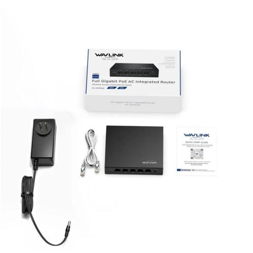 Conmutador PoE WAVLINK WN701AE IEEE 802.3AF/AT con detección automática y gestión centralizada de puntos de acceso. Enchufe: UE.