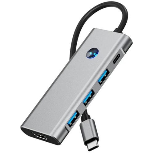 Adaptador Hub USB 3.0 Tipo C 7 en 1 PD 100 W 4K HD para portátiles