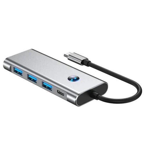 Adaptador Hub USB 3.0 Tipo C 7 en 1 PD 100 W 4K HD para portátiles